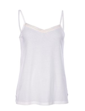LIVING CRAFTS - Damen Night Top - Weiß