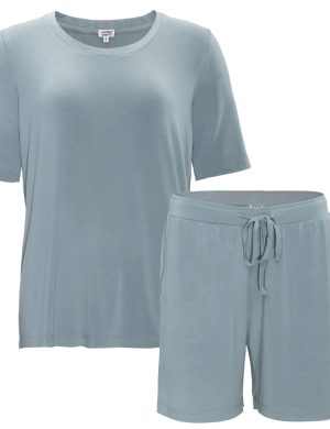 LIVING CRAFTS - Damen Pyjama - Petrol