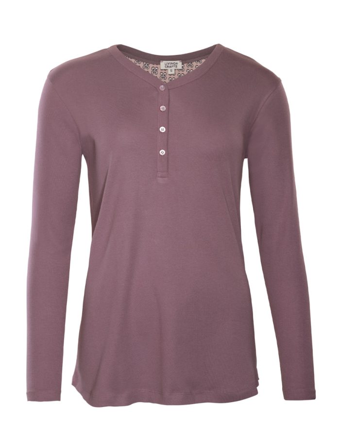 LIVING CRAFTS - Damen Schlaf-Shirt - Lila