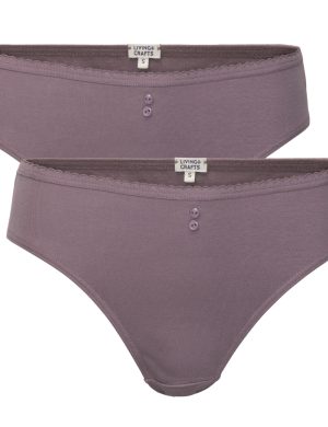 LIVING CRAFTS - Damen Slip, 2er-Pack - Lila