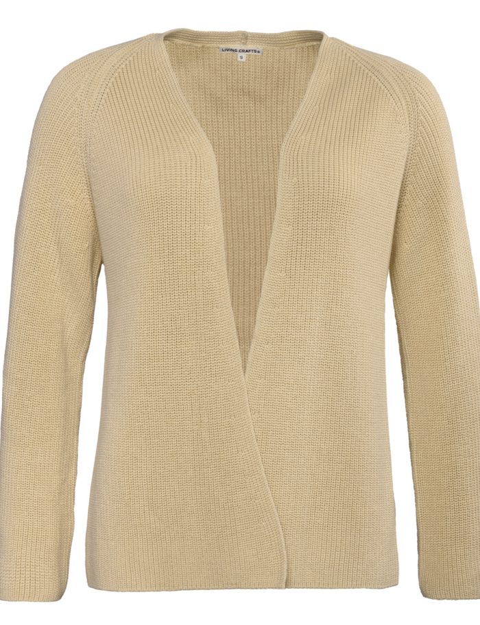 LIVING CRAFTS - Damen Strickjacke - Beige LIVING CRAFTS - Damen Strickjacke - Beige