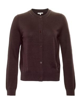 LIVING CRAFTS - Damen Strickjacke - Braun