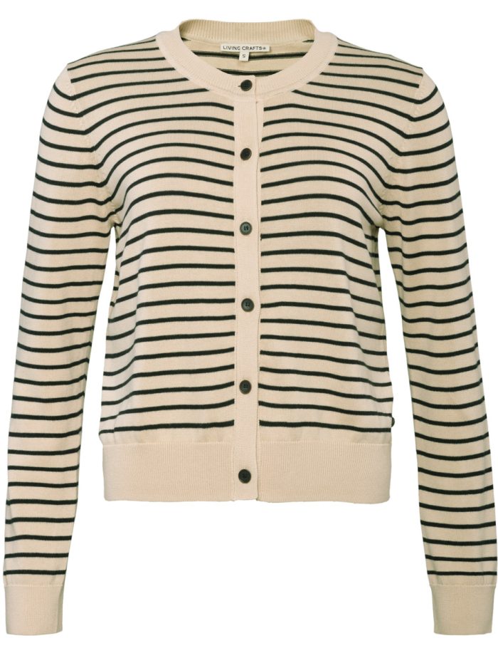 LIVING CRAFTS - Damen Strickjacke - Gestreift