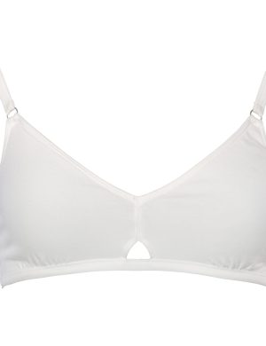 LIVING CRAFTS - Damen Triangel- BH - Weiß
