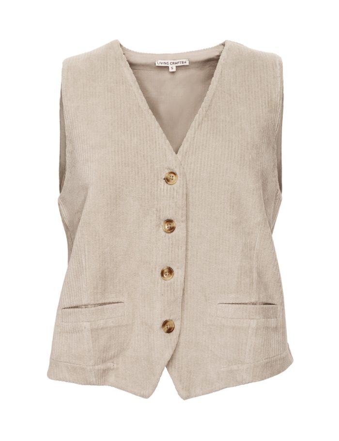 LIVING CRAFTS - Damen Weste - Beige