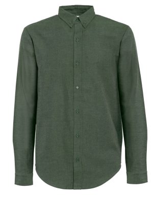 LIVING CRAFTS - Herren Flanellhemd - Grün