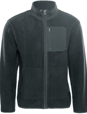 LIVING CRAFTS - Herren Fleece-Jacke - Schwarz
