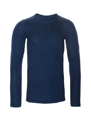 LIVING CRAFTS - Herren Langarm-Unterhemd - Blau