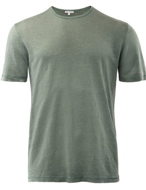 LIVING CRAFTS - Herren Leinen T-Shirt - Grün