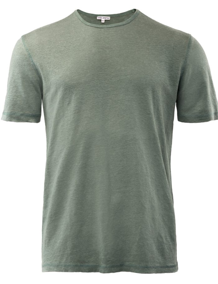 LIVING CRAFTS - Herren Leinen T-Shirt - Grün