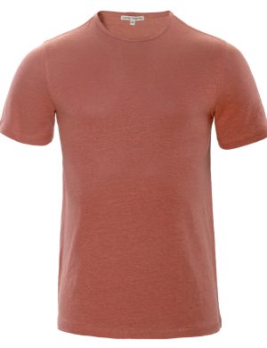 LIVING CRAFTS - Herren Leinen T-Shirt - Rot
