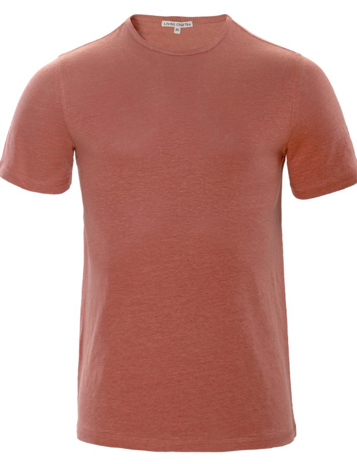 LIVING CRAFTS - Herren Leinen T-Shirt - Rot LIVING CRAFTS - Herren Leinen T-Shirt - Rot
