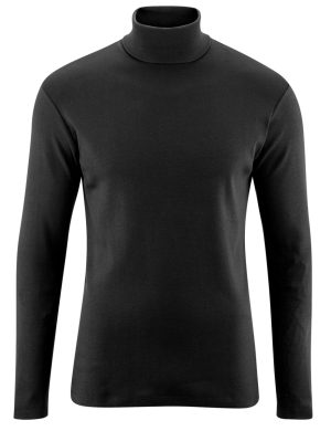 LIVING CRAFTS - Herren Rollkragen-Shirt - Schwarz