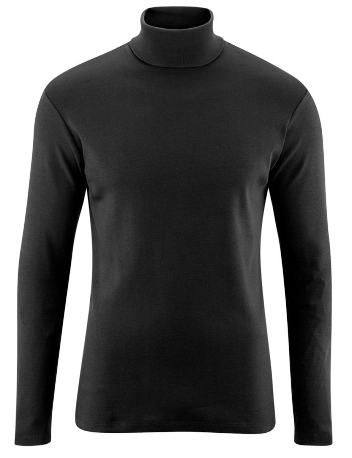LIVING CRAFTS - Herren Rollkragen-Shirt - Schwarz