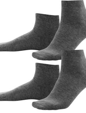 LIVING CRAFTS - Herren Sneaker-Socken, 2er-Pack - Grau