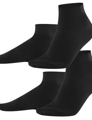 LIVING CRAFTS - Herren Sneaker-Socken, 2er-Pack - Schwarz