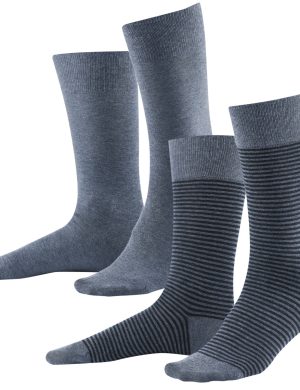 LIVING CRAFTS - Unisex Socken, 2er-Pack - Blau