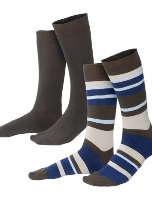 LIVING CRAFTS - Unisex Socken, 2er-Pack - Gemustert