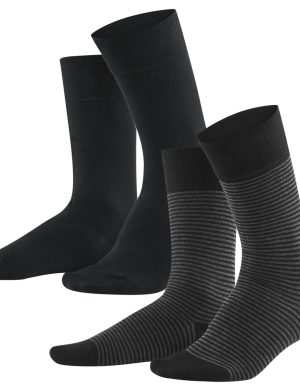 LIVING CRAFTS - Unisex Socken, 2er-Pack - Grau