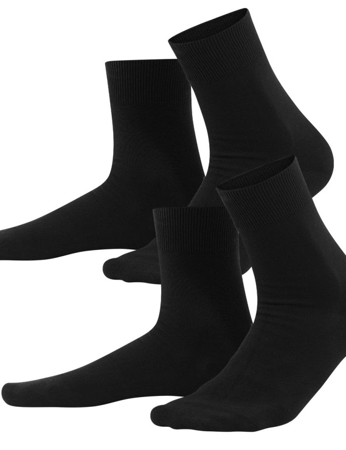 LIVING CRAFTS - Unisex Socken, 2er Pack - Schwarz