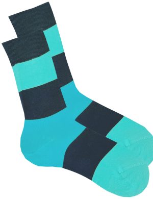LIVING CRAFTS - Unisex Socken - Blau (87% Bio-Baumwolle; 12% Polyamid (recycelt); 1% Elasthan), Nachhaltige Mode, Bio Bekleidung