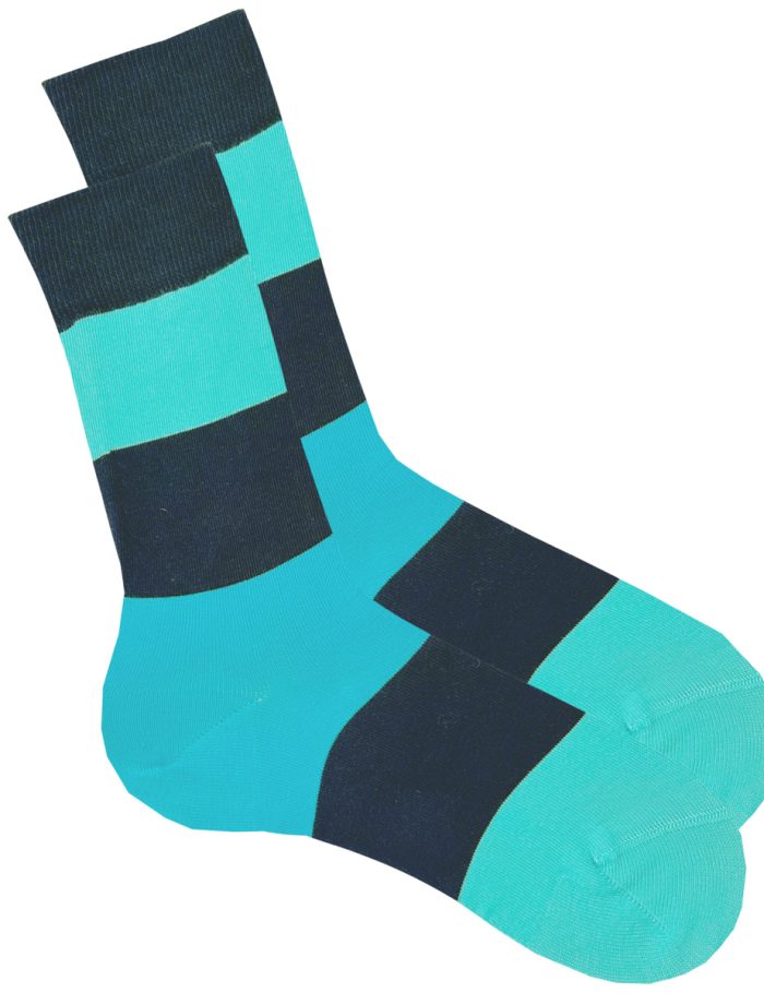 LIVING CRAFTS - Unisex Socken - Blau (87% Bio-Baumwolle; 12% Polyamid (recycelt); 1% Elasthan), Nachhaltige Mode, Bio Bekleidung
