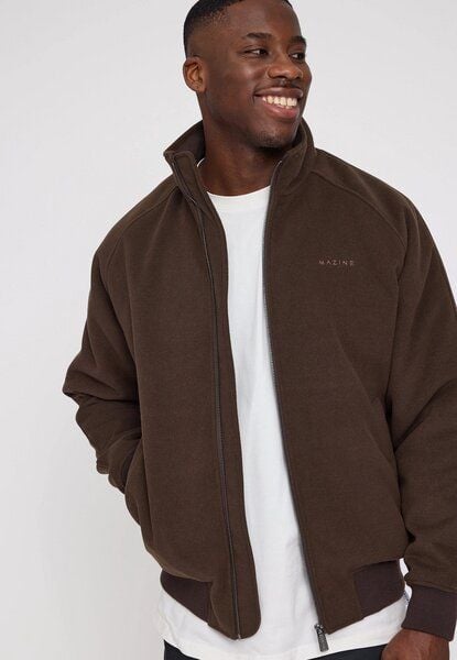 Mazine Vegan Wool Blouson Jacke - Black Coffee Mazine Vegan Wool Blouson Jacke - Black Coffee