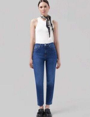 MUD Jeans Mams Stretch Tapered Jeans aus Baumwolle / Tencel