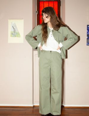 Hose Wendy Herringboner Pale Green
