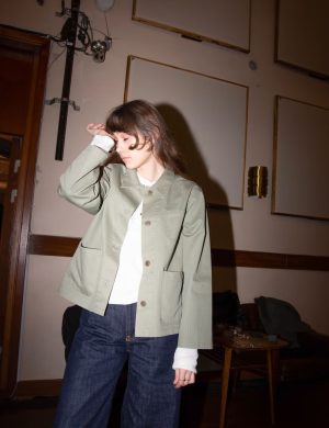 Jacke Lovis Herringbone Gr&uuml;n