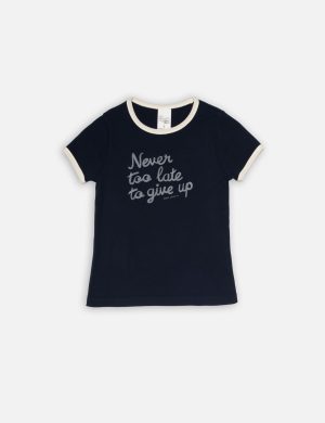 T-Shirt Eve Ringer Too Late Blau
