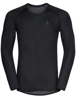 ACTIVE F-DRY LIGHT BL TOP CREW NECK L/S