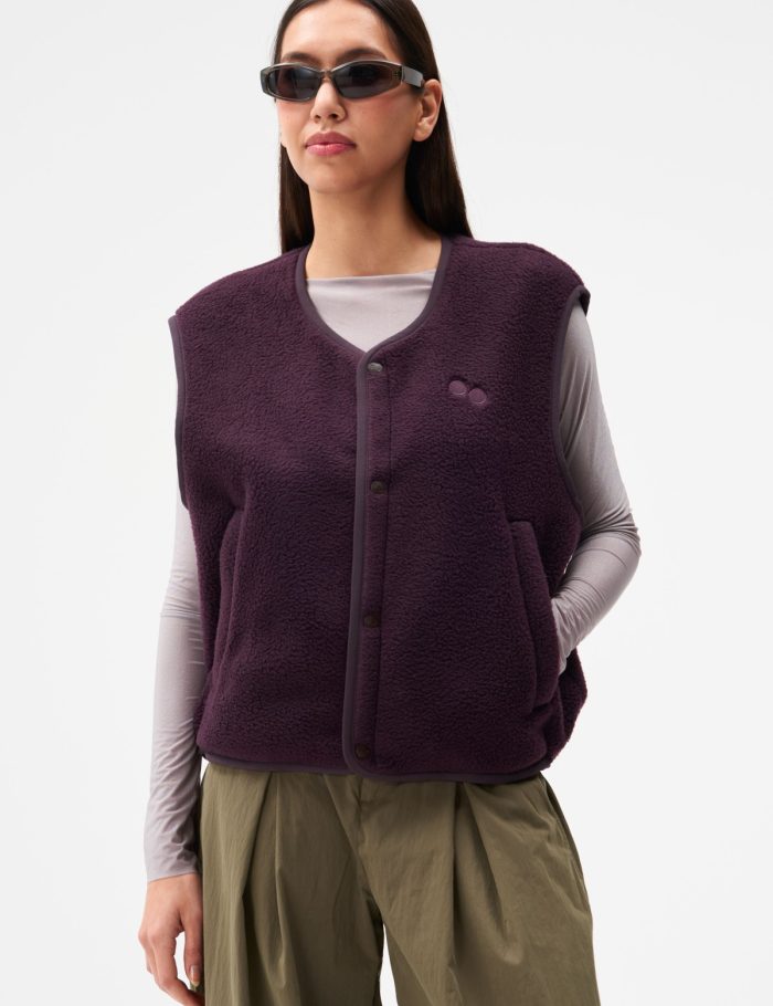 Weste Fleece Midnight Plum