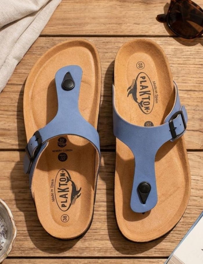 Plakton Sandalen 2 Farben Zehentrenner Bolero Tapir blau