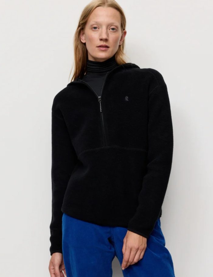 Hoodie Fleece Forsthia Schwarz