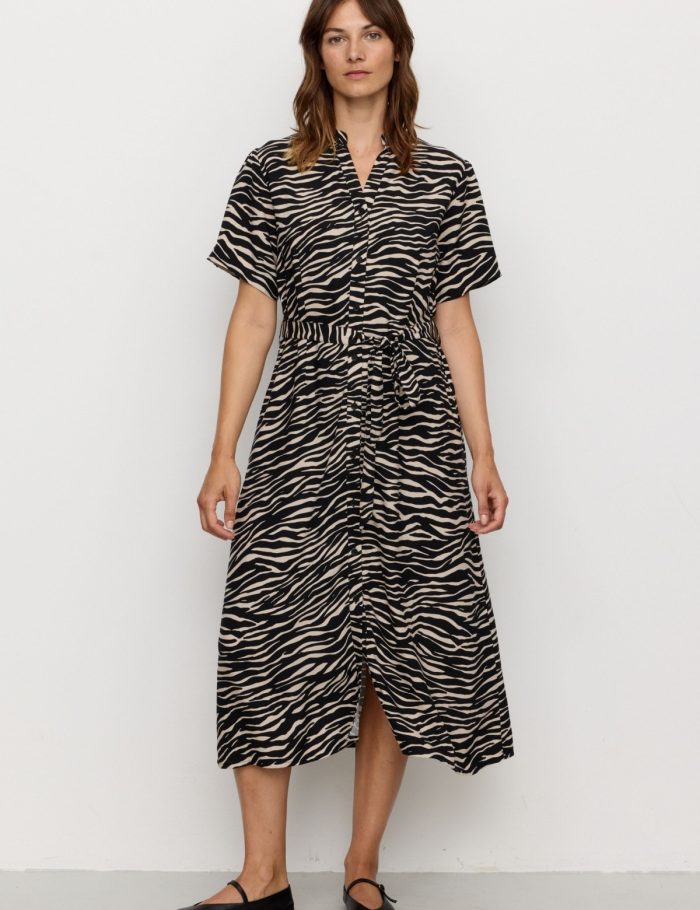 Kleid Silene Zebra Schwarz