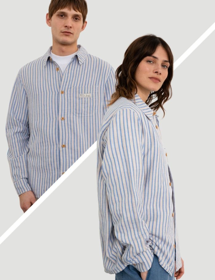 Hemd Casual Multi Striped Blau