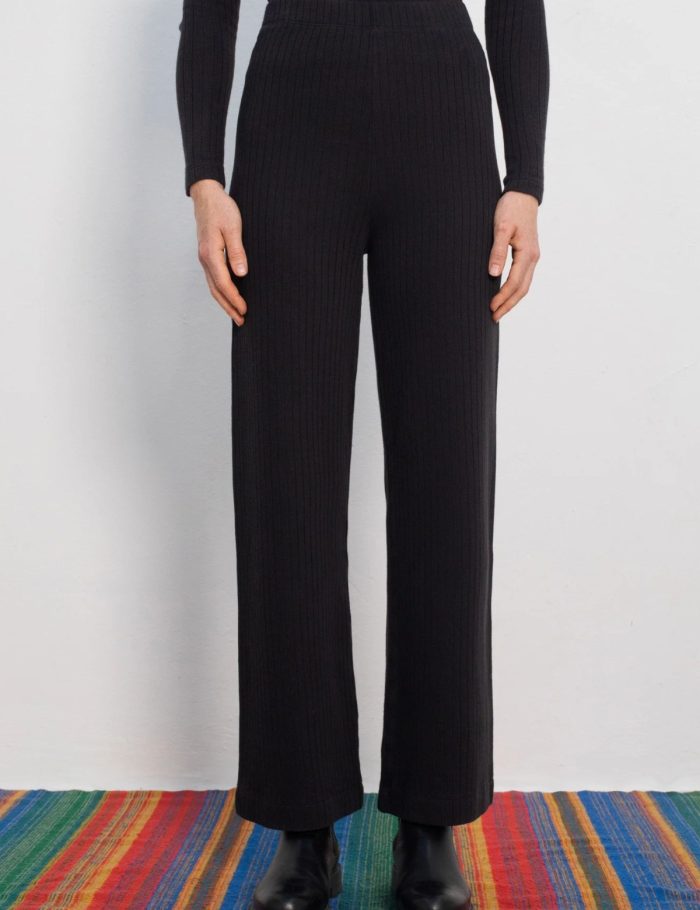 Hose Ribbed Lounge Schwarz Hose Ribbed Lounge Schwarz