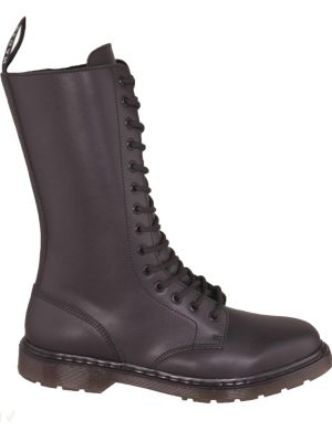 Shoezuu 14 Eye Zip Uk Boots Black