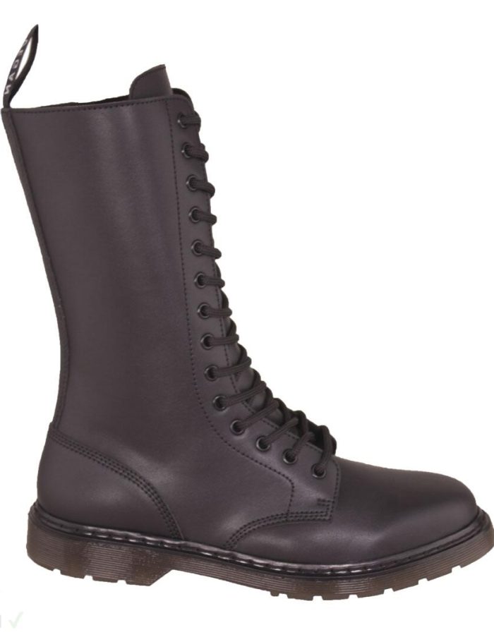 Shoezuu 14 Eye Zip Uk Boots Black