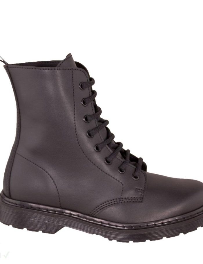 Shoezuu 8 Eye UK Boot Winter Black Mono