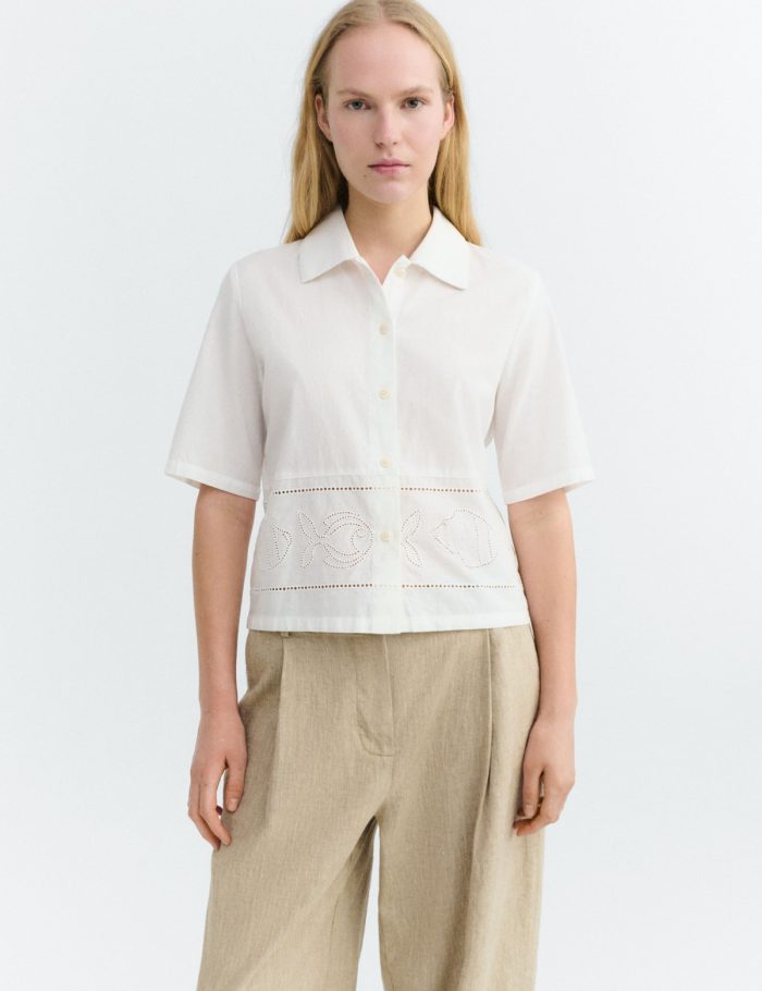 Bluse Vainica Ane Fish And Shell Wei&szlig;