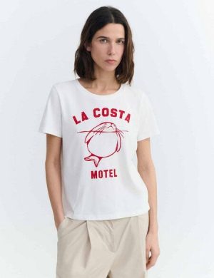 thinking mu Damen T-Shirt - Animal Motel Ida - aus Bio-Baumwolle