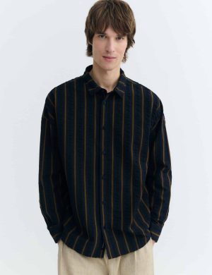 Hemd Haru Portbou Stripes Blau