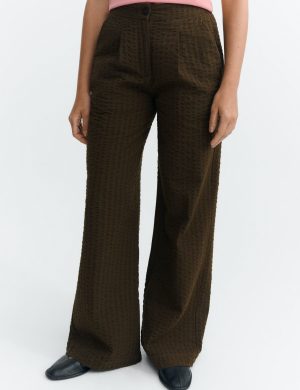 Hose Manolita Seersucker Braun