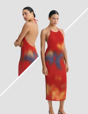 Kleid Miriam Pleated Rot
