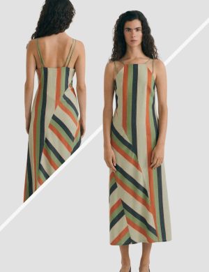 Kleid Quick Stripes Helia Gr&uuml;n