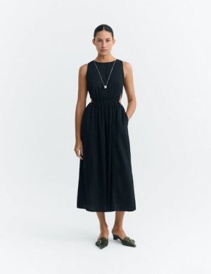 thinking mu Kurzarm Midikleid aus Bio-Baumwolle Modell: Kin