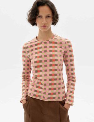 Longsleeve Brisa Checked Rosa