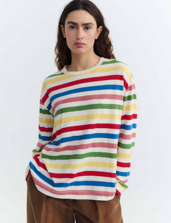 Longsleeve Emily Stripes Colorful Rosa